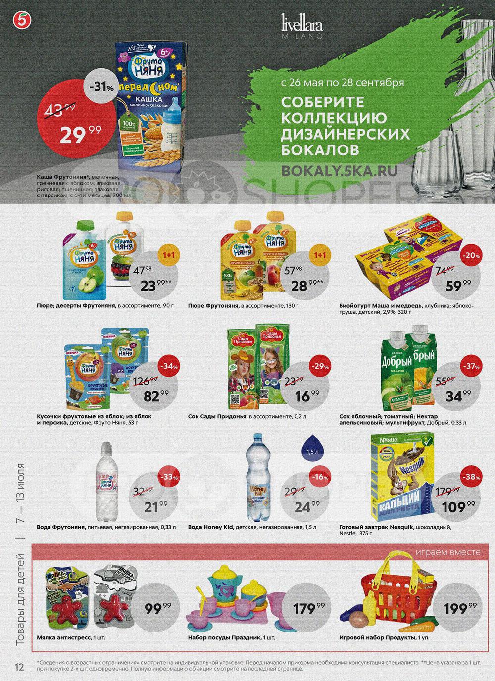 В пятерочке скидки на какие продукты в москве