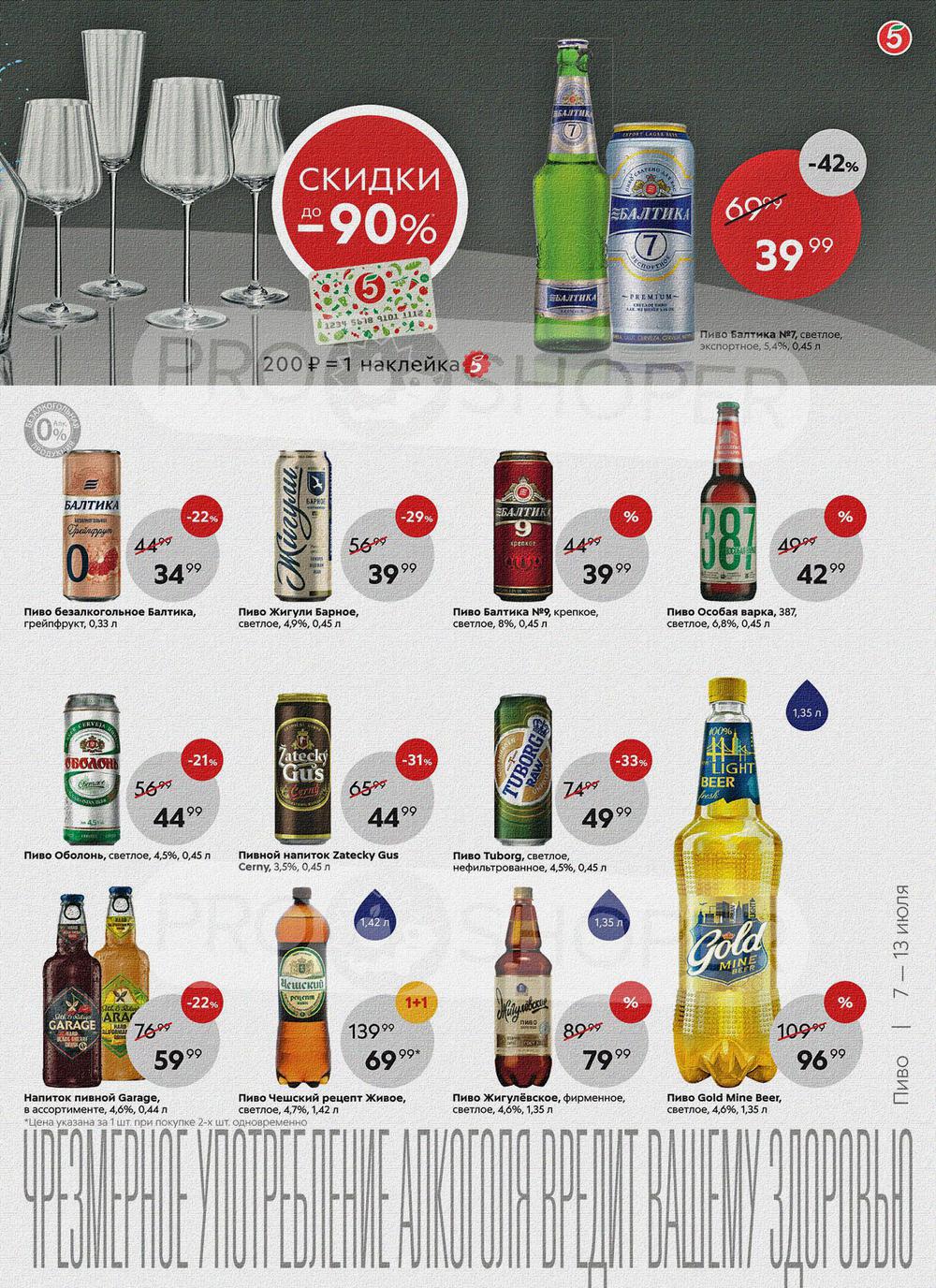 В пятерочке скидки на какие продукты в москве