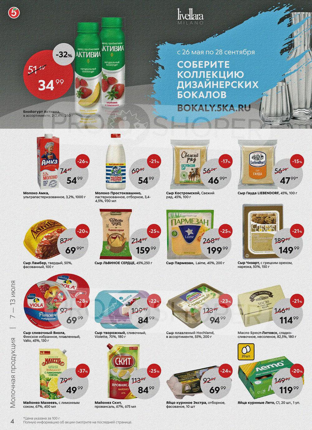 В пятерочке скидки на какие продукты в москве