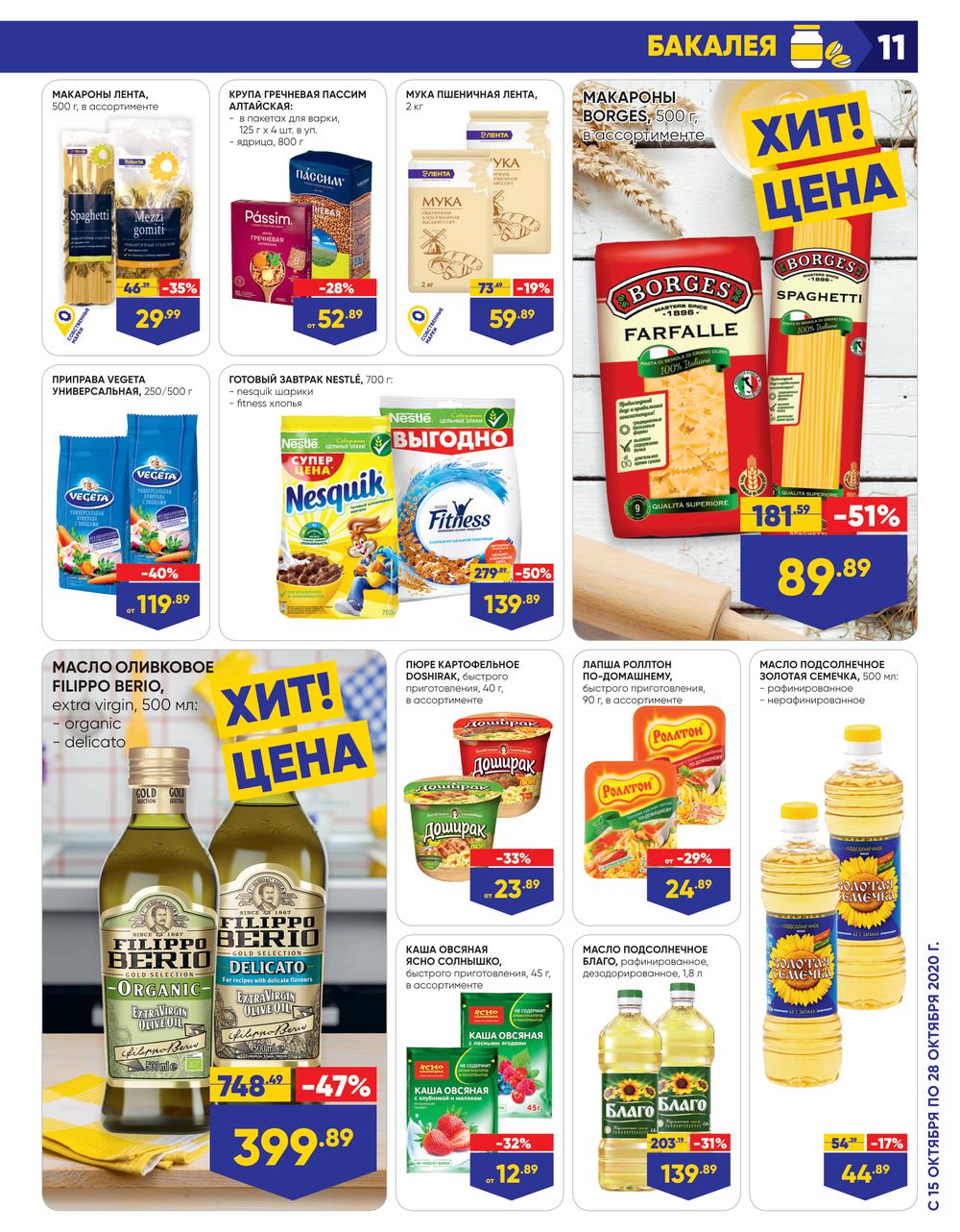 Какие цены в ленте на продукты