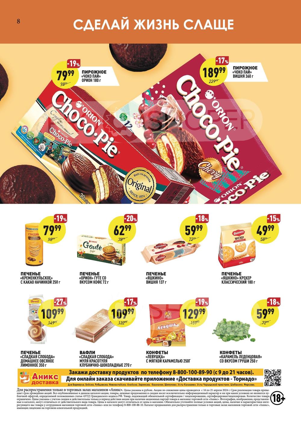 Акции в Аникс с 16 апреля 2024 - Барнаул