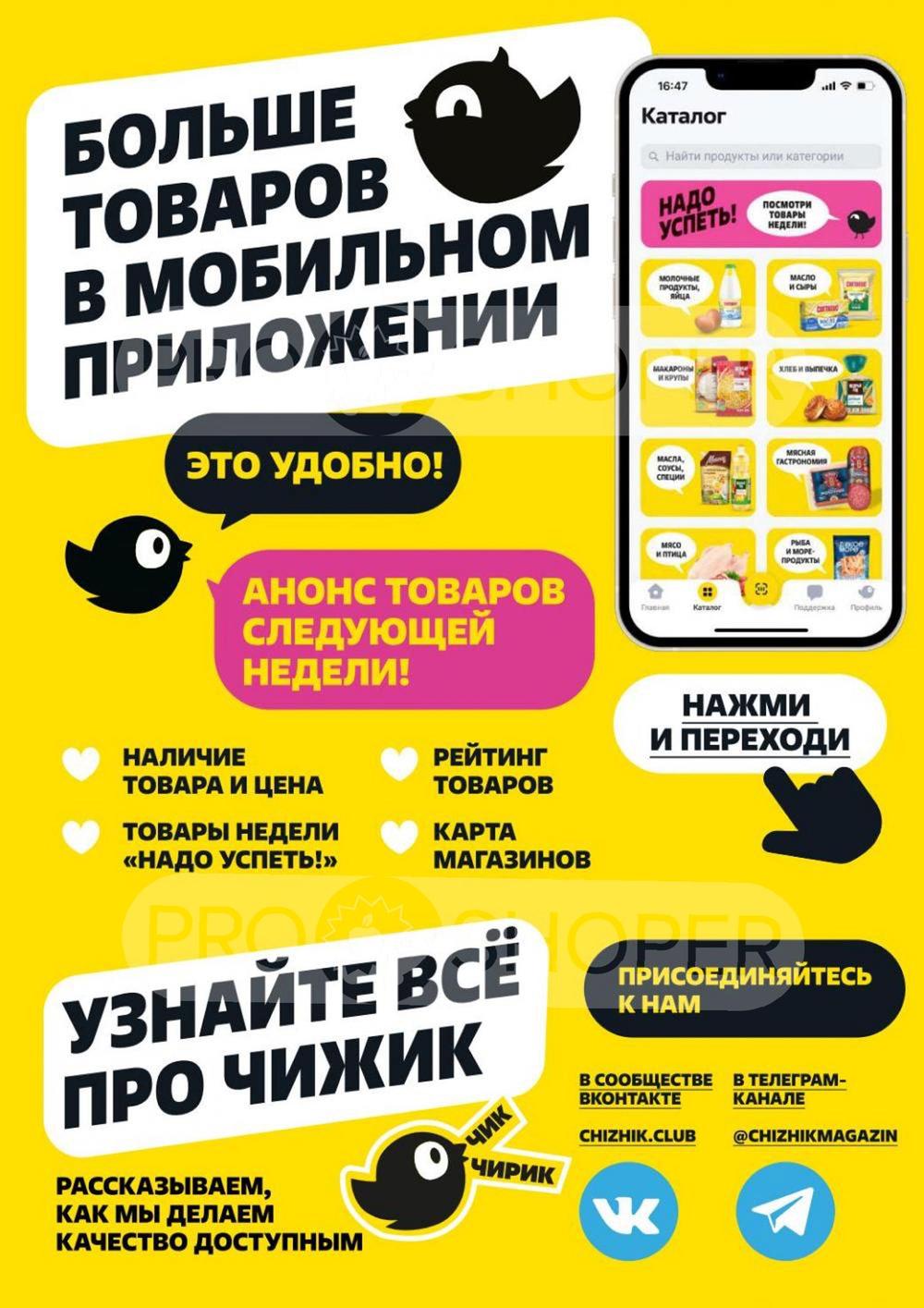 Каталог Чижик - Акции сегодня - с 15 августа 2024 - Ростов-на-Дону