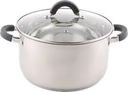 Кастрюля HOMECLUB Comfort, с силиконовыми ручками, нержавеющая сталь, индукция, 5.8л Арт. GS-7