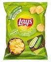 Чипсы, Lay's, малосольные огурчики с укропом, 140 г