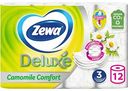 Туалетная бумага Zewa Deluxe Ромашка 3 слоя, 12 рулонов