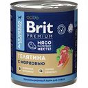 Корм для собак Brit Premium Телятина с морковью, 750 г