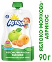 Пюре «Агуша» фруктово-овощное яблоко-морковь-абрикос с 6 мес., 90 г