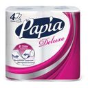 Туалетная бумага белая «Deluxe» Papia, 4 слоя 4 рулона