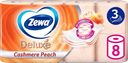 Бумага туалетная ZEWA Deluxe 3-слоя с ароматом персика, 8шт