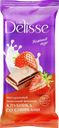 Шоколад молочный DELISSE с клубничной и сливочной начинкой, 60г