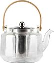 Чайник заварочный стеклянный Barouge с деревянной ручкой, цвет: прозрачный, 1,2л