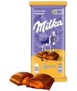 Шоколад молочный Milka с карамельной начинкой, 90г