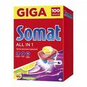 Таблетки для посудомоечных машин Somat All in 1 Lemon & Lime, 100 таблеток