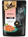 Корм Sheba Ломтики в Желе Форель для взрослых кошек, 75г