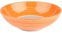 Тарелка суповая керамическая цвет: оранжевый с серым, 17,8 см