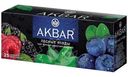 Чай Akbar Лесные ягоды чёрный ароматизированный в пакетиках, 25x1.5г