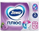 Туалетная бумага Zewa Плюс Сирень 2 слоя, 12 рулонов