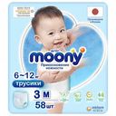 Подгузники-трусики Moony 3 M (6-12 кг), 58 шт.