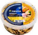 Мидии копченые ЛЕНТА в масле с чесноком и зеленью, 380г