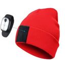 Шапка Космос со съемным фонарём-клипсой для крепления красная