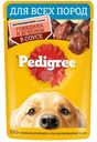 Корм влажный Pedigree с говядиной и ягненком в соусе для взрослых собак 85г