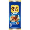 Шоколад молочный Alpen Gold Oreo, чизкейк-печенье, 90г/85г