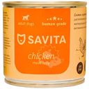 Корм Savita курица полнорационный консервированный для собак, 240г