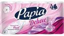 Туалетная бумага Papia Deluxe Dolce Vita с тиснением 4 слоя, 8 рулонов