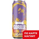 GORILLA Энергет нап б/а Peach Apricot сил/газ 0,45л:24