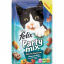 Лакомство для кошек Party mix Felix Морской Микс со вкусами лосося, трески и форели, 60 г