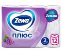 Туалетная бумага Zewa Плюс Сирень 2 слоя 12шт.