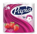 Туалетная бумага Papia Клубника 3 слоя 4 рулона