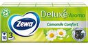 Платочки носовые Zewa Deluxe Ромашка 3 слоя, 10 шт.
