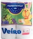 Полотенца бумажные Veiro Classic с тиснением цвет: белый, 2 рулона