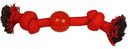 Игрушка для собак Triol Веревка с узлами и мячом, цвета в ассортименте, 23 см