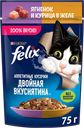 Корм влажный для взрослых кошек FELIX Двойная вкуснятина Ягненок и курица в желе, 75г