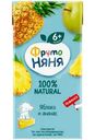 Нектар ФрутоНяня из яблок и ананасов, 200мл