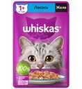 Влажный корм Whiskas для кошек желе с лососем, 75г