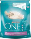 Корм Purina ONE для чувствительных кошек, с индейкой, 750 г
