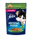 Влажный корм для взрослых кошек "Аппетитные кусочки", FELIX, с кроликом в желе, 75 г