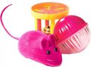 Набор игрушек для кошек Triol Мяч, мышь и барабан, 3предмета