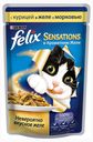 Корм Felix Sensation для кошек, с курицей в желе с морковью, 85 г