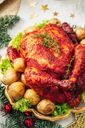 Цыпленок Новогодний с яблоками и черносливом, весовой