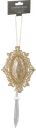 Подвеска 19см пластик Купман золотистая с бусинами Купман Интернэшнл м/у, 1 шт