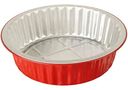 Форма алюминиевая круглая, цвет красный, 18х4,5см