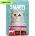 Корм для кошек Smarti Joy с говядиной в соусе, 75 г