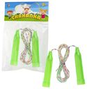 Скакалка 1Toy с пластиковыми ручками зеленая 2,2 м