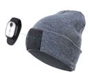 Шапка Космос со съемным фонарём-клипсой для крепления серая
