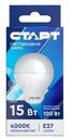 Лампа светодиодная Старт Eco LED GLS E27 15W 40 в ассортименте 1шт.