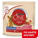 PURINA ONE Сухой корм для собак сухой говядина рис 1,5кг:6